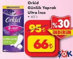ORKİD GÜNLÜK YAPRAK ULTRA İNCE HİJYENİK PED 40'LI ORKİD GÜNLÜK YAPRAK ULTRA İNCE HİJYENİK PED 40'LI